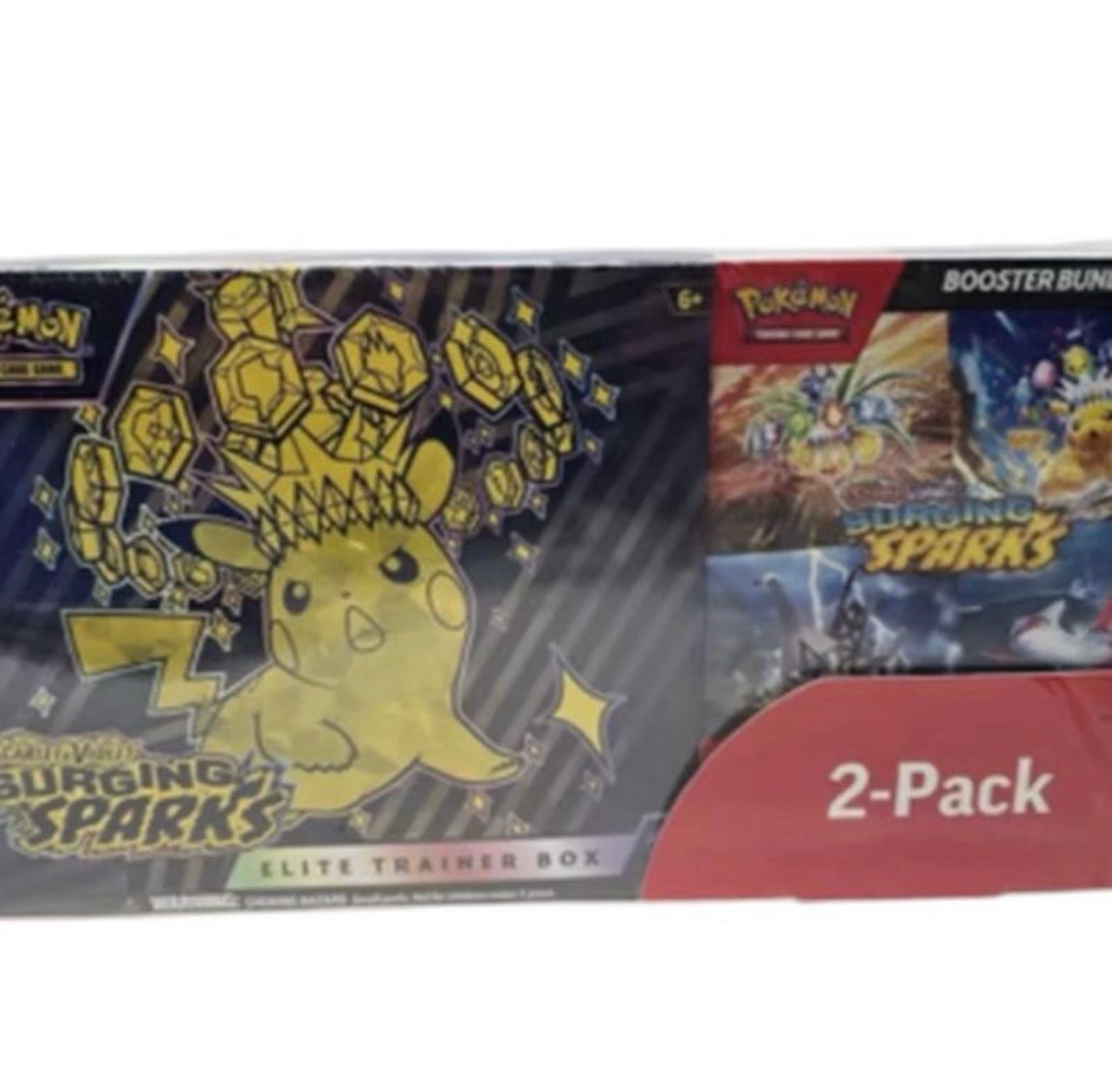 SURGING SPARKS ETB and 6 Pack Booster Bundle pokemon collection